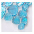 New Design Blue 3D Bubble Stained Mosaic Glass Irregular Loose Tiles
